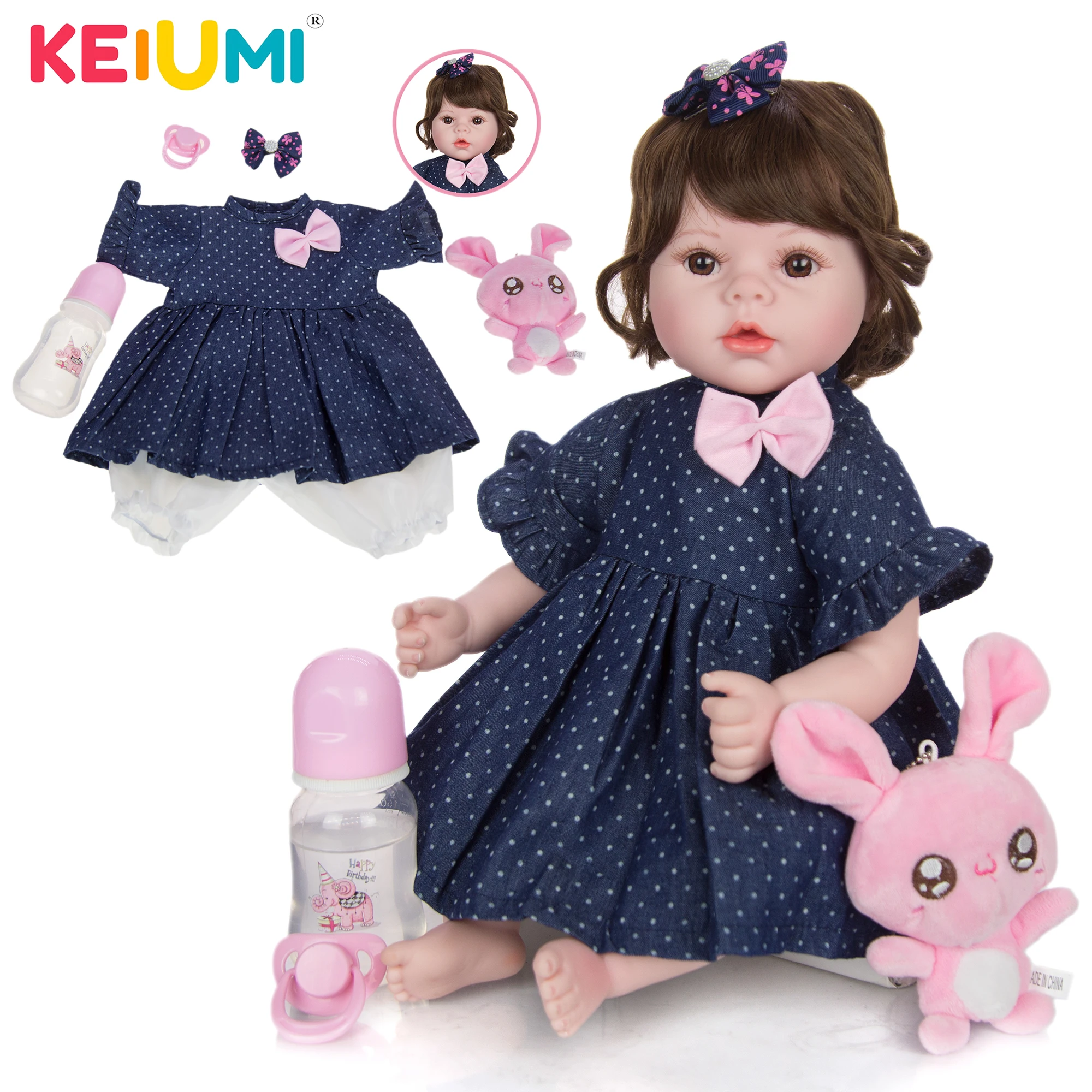 Новинка Arrrival 50 см ткань хлопок детские куклы реалистичные Boneca Reborn Menina парик