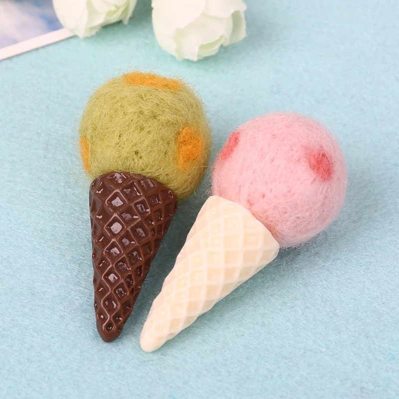 

Felt Knit Ice Cream Infant Handmade Toy Newborn Photography Props Accessories