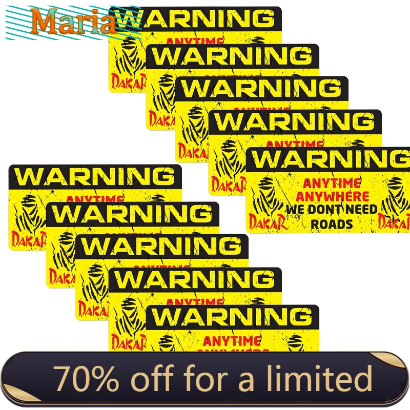 

WARNING DAKAR Vinyl Decal Car Bumper Window Car Stickers Waterproof Car Styling Accessories JDM A4 Q3 Auto Decoration