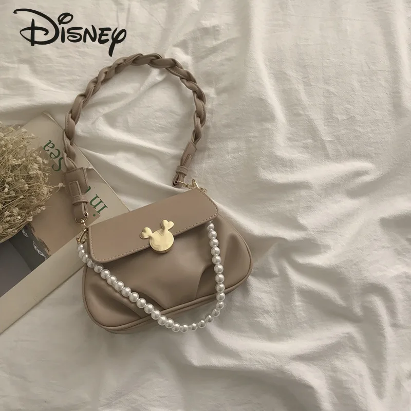 

2021 New Disney Mickey Ladies One-shoulder Messenger Bag Multifunctional Large-capacity Zipper Ladies Storage Cosmetic Bag