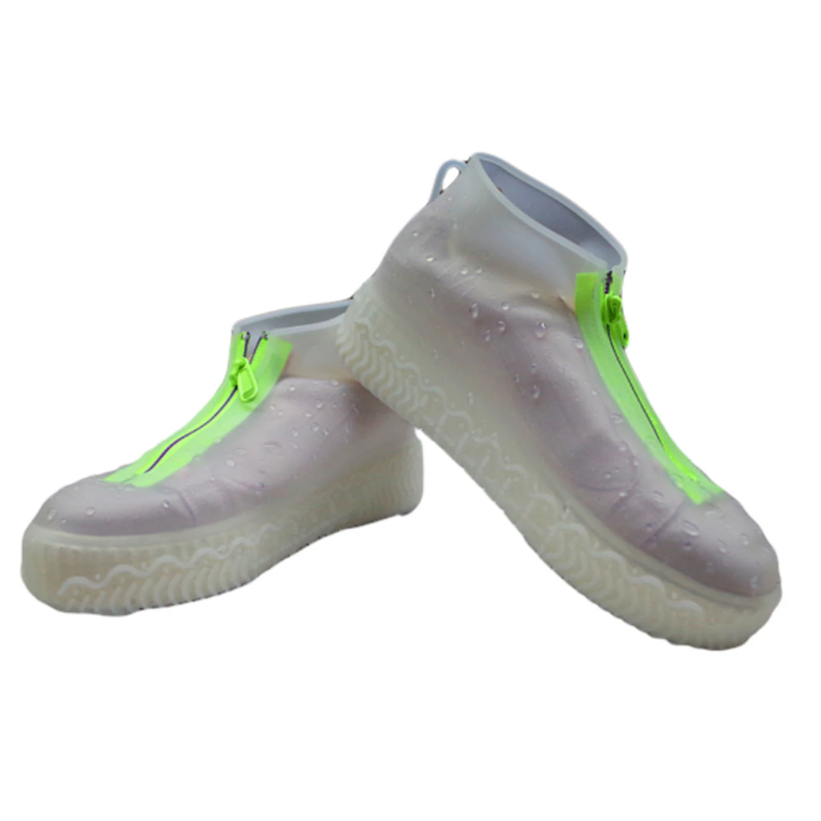 New 1 Pair Waterproof Shoe Covers Reusable Folding Not-Slip Silicone Rain With Zipper Outdoor Protectors | Спорт и развлечения