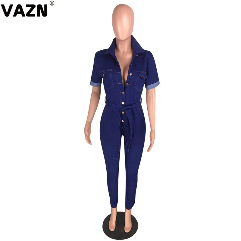 VAZN WYNZ8219 новый продукт 2019 летний сексуальный женский темно-синий комбинезон с