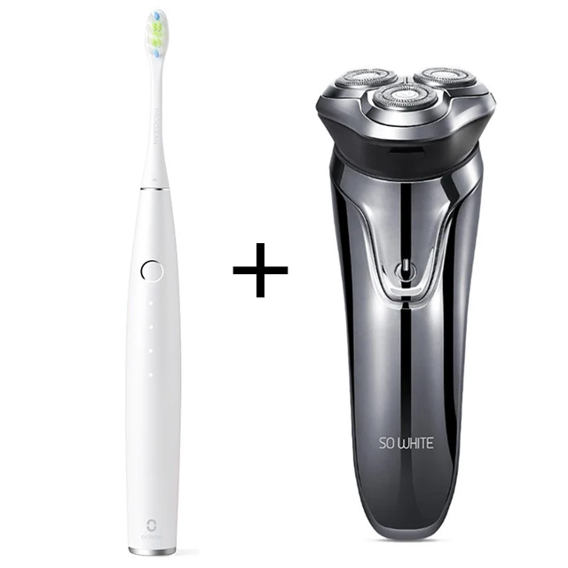 add oclean one white Xiaomi PINJING SO WHITE электробритва Мужская моющаяся USB перезаряжаемая Беспроводная 3D умная бритва для бритья бороды - Цвет: add oclean one white