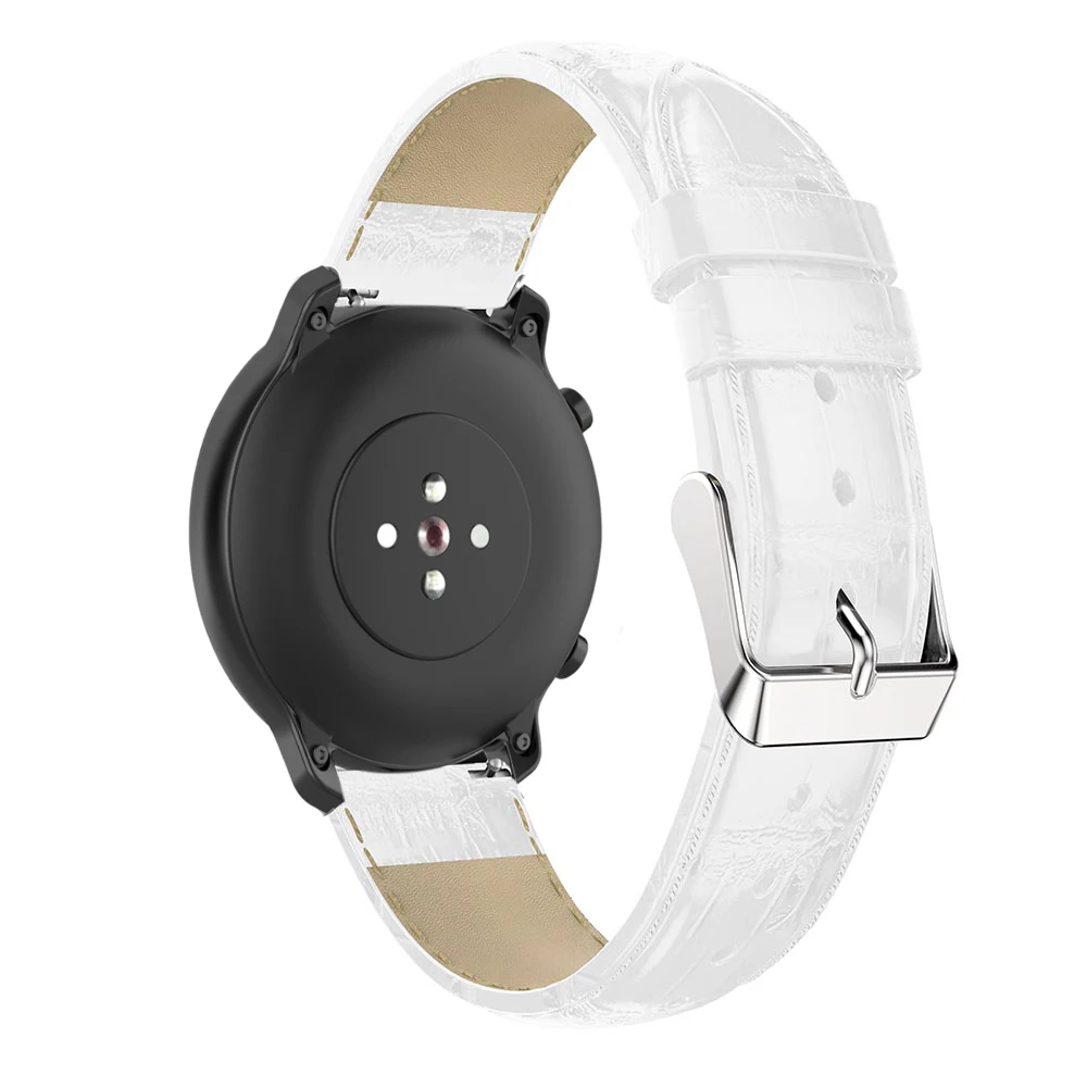 Ремешок из натуральной кожи крокодила для Xiaomi Huami Amazfit GTR 42 мм 47 мм GTS Amazfit BIP Молодежный ремешок для наручных часов браслет ремень