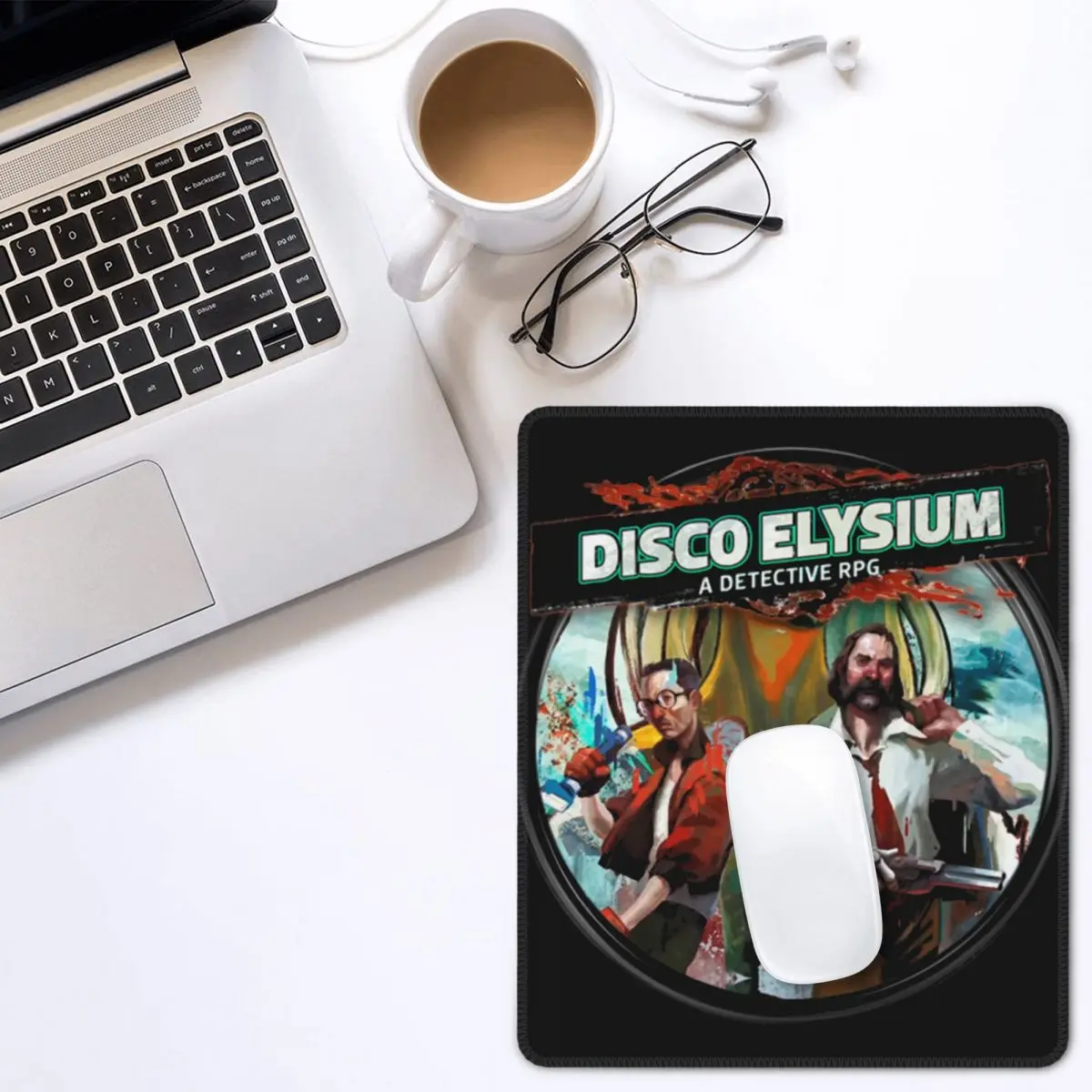 

Disco Elysium Kitsuragi RPG Game Cool Mouse Pad Non-Slip Mouse Mats Rubber Computer Keyboard Desk Pad