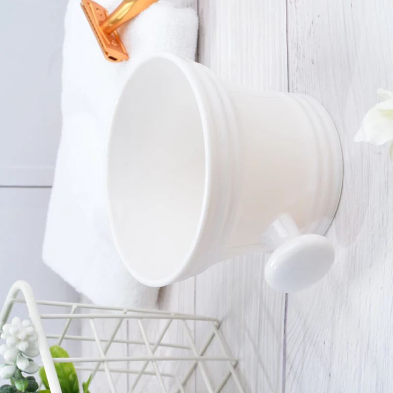

Yaqi White Color ABS Plastic Shaving Bowl For Men Shaving Brush