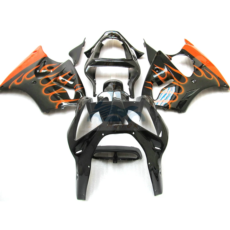 

Orange Black Body Frame fairings Kits Set For Kawasaki ZX6R 2000 2001 2002 Injection Fairing zx6r 00 01 02 GH74