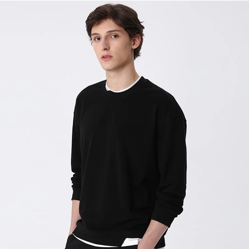 Мужская повседневная хлопковая толстовка с круглым вырезом | одежда