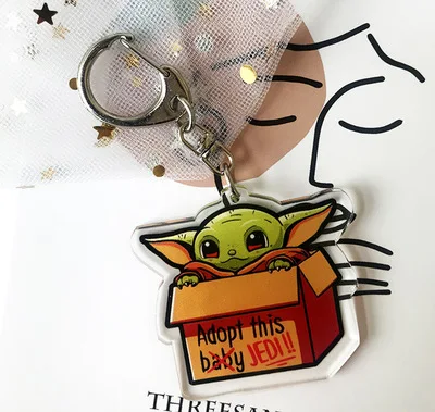 Новинка брелок для ключей с героями мультфильма Дисней йода Звездные войны Малыш