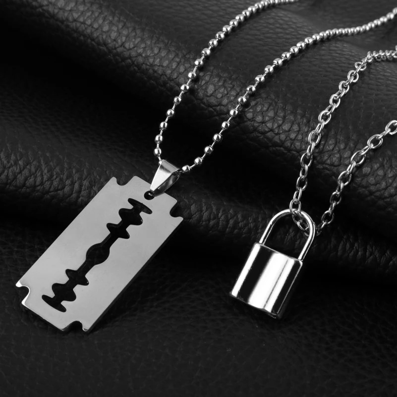 Инструменты для парикмахера ожерелье бритвы двухслойные цепочки до ключиц