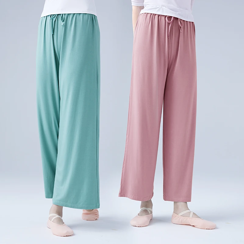 

Wide Leg Pants Modal Fitness Yoga Pants Black Women Dance Ballet Pants High Waist loose Pants Training Running Sports Pants