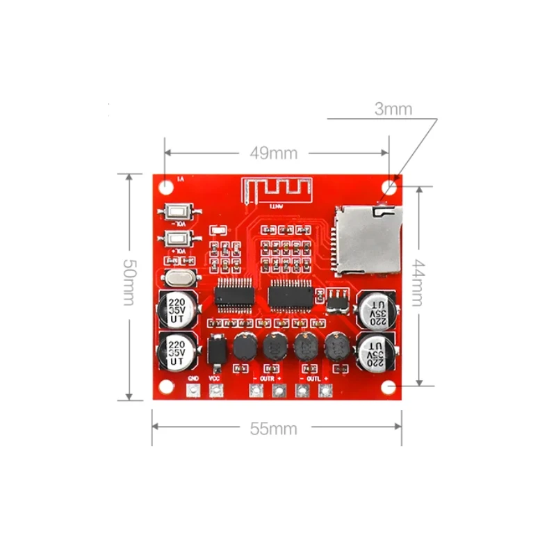 XH-A233 15 Вт X 2 Bluetooth 4 цифровой усилитель мощности плата стерео TF-карта