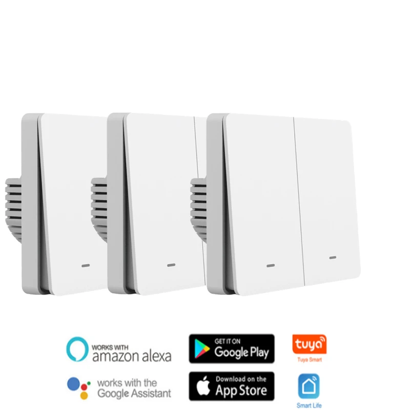 

Gosund 2 Gang WiFi Smart Switch EU 10A Remote Control Switch Smart Home Support Alexa Google Home Voice Control No Hub Required