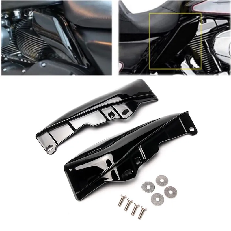 Мотоциклетные черные дефлекторы воздуха средней рамы для Harley Touring Road King Street Glide FLHX