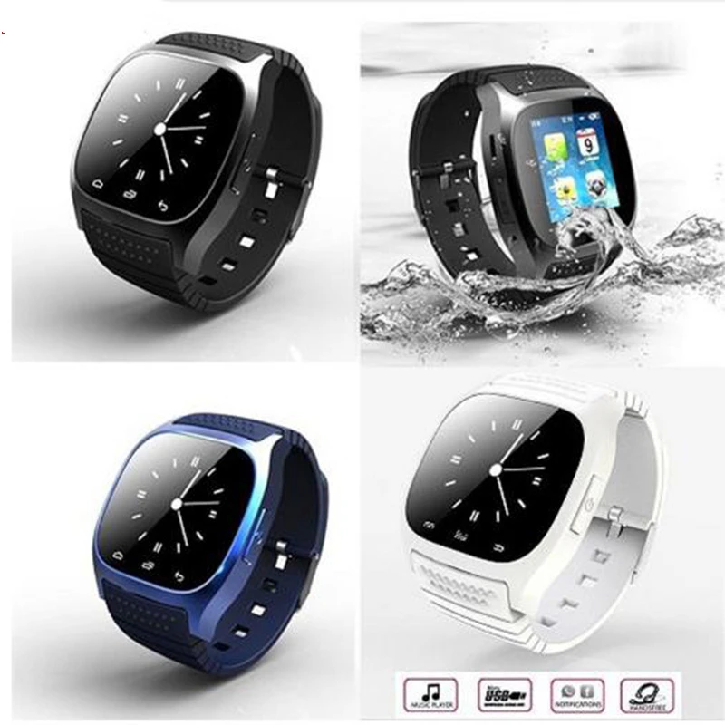 Оригинальные умные часы M26 Мужские Роскошные наручные Bluetooth Smartwatch с набор SMS