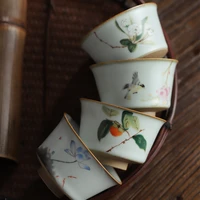 ru kiln open home tea bowl personal master cup handmade ceramics tea cup retro ru porcelain chinese stoneware tea cup