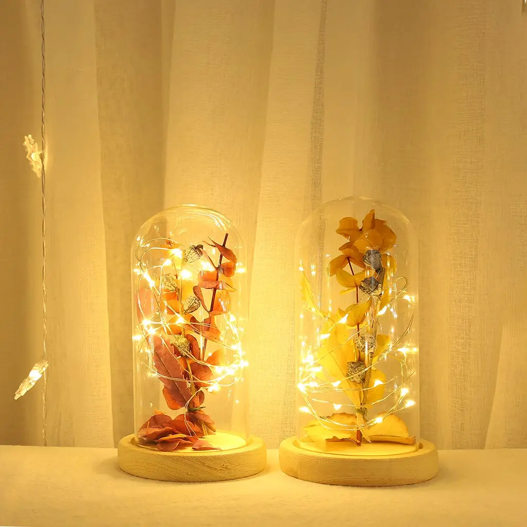 Светильник Крышка день Стекло Рождественская светодиодная Святого Валентина