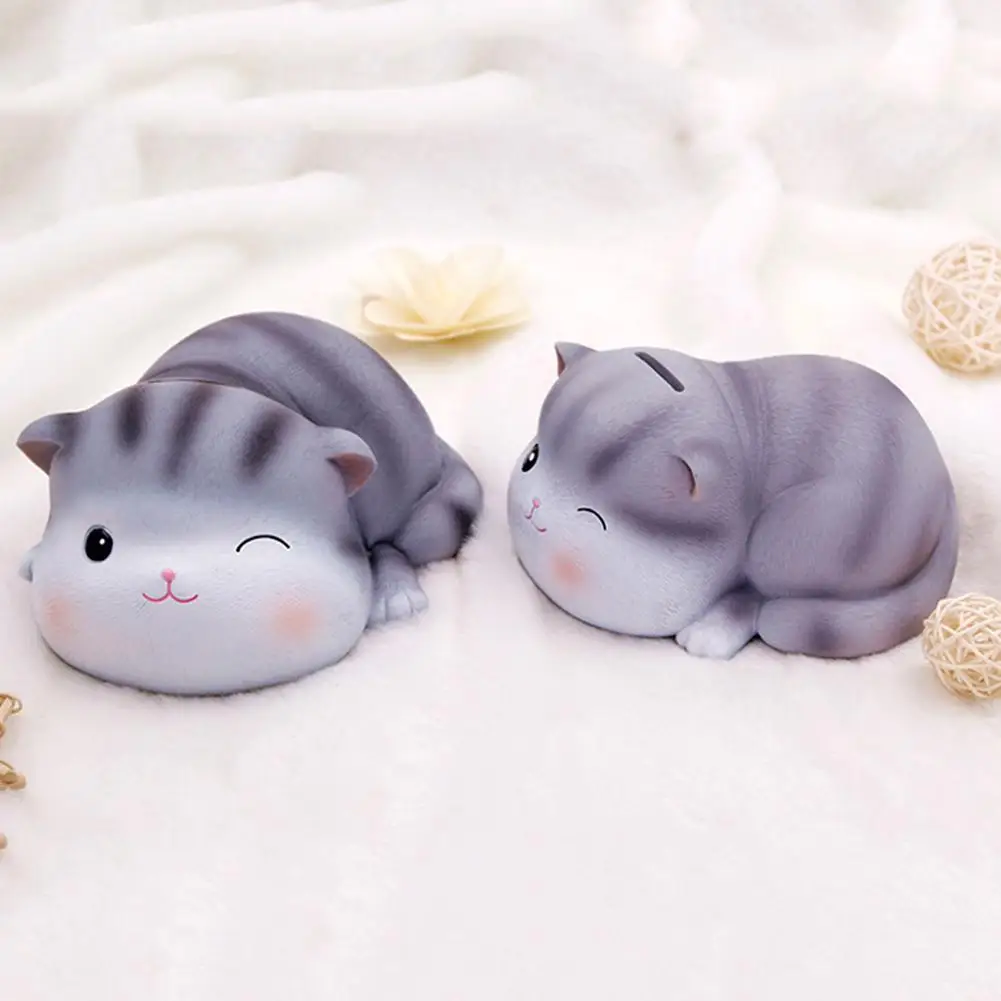 13 см милый мультяшный кот животное Смола дети Копилка коробка деньги украшение
