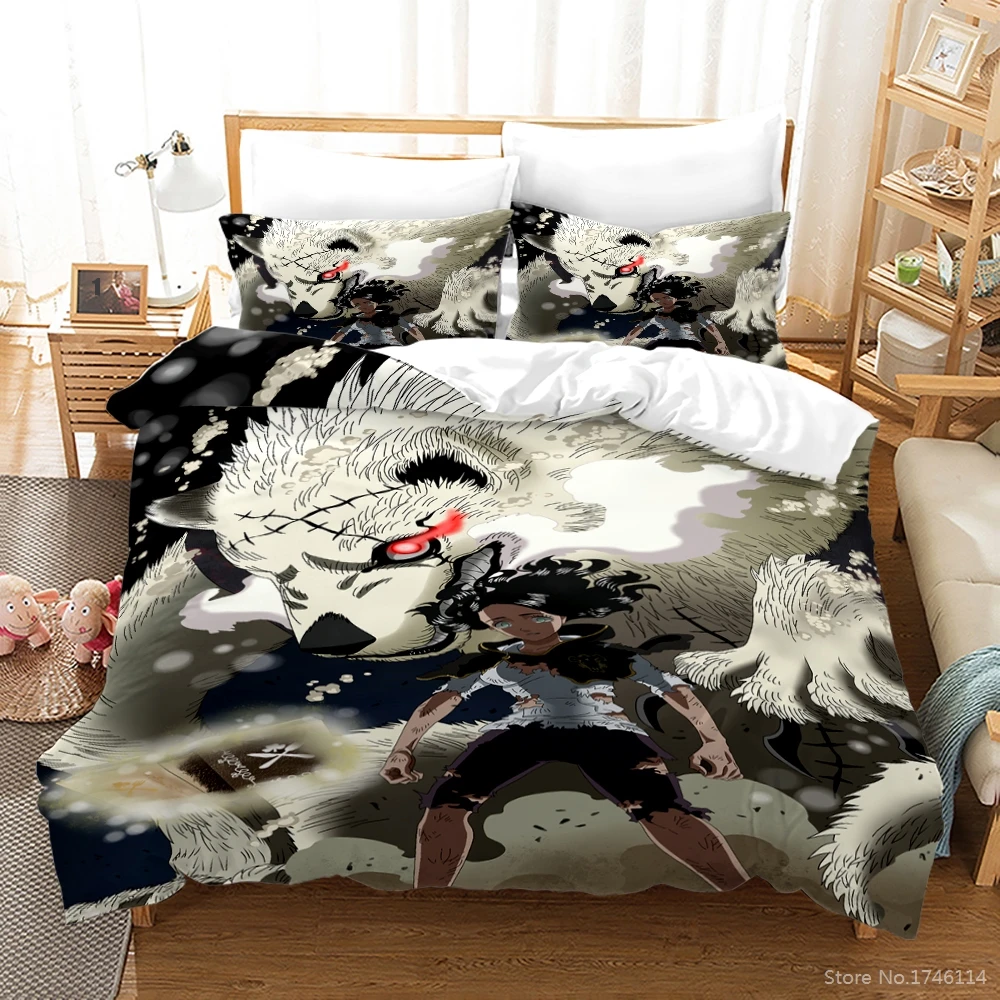 Аниме Черный клевер 3D мультфильм печатных постельное белье близнец полный Queen
