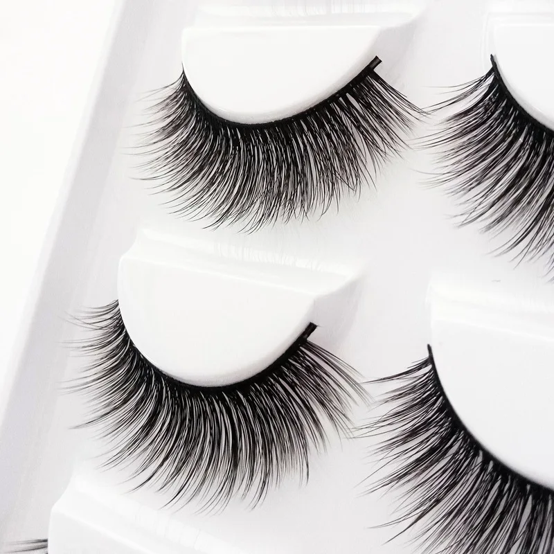 5 Pairs/Box 3D Mink Lashes Natural Thick Fake Eyelashes Volume Artificial Extensions Tools False Makeup | Красота и здоровье