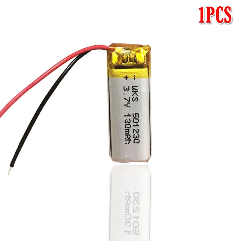 1pcs 3,7 v 130mAh 501230 перезаряжаемая Lipo батарея для gps MP4 камеры power Bank планшет электрические игрушки PAD DVD литий-полимерная батарея - Цвет: 1pcs