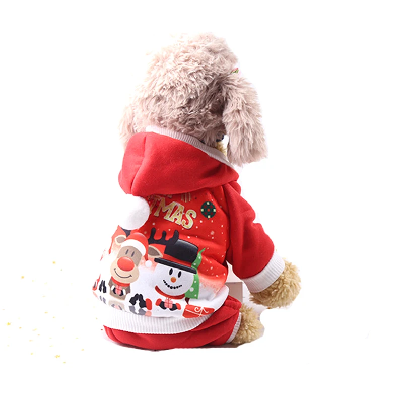 1 шт. Рождественская одежда для домашних животных снеговика лося щенка пальто с