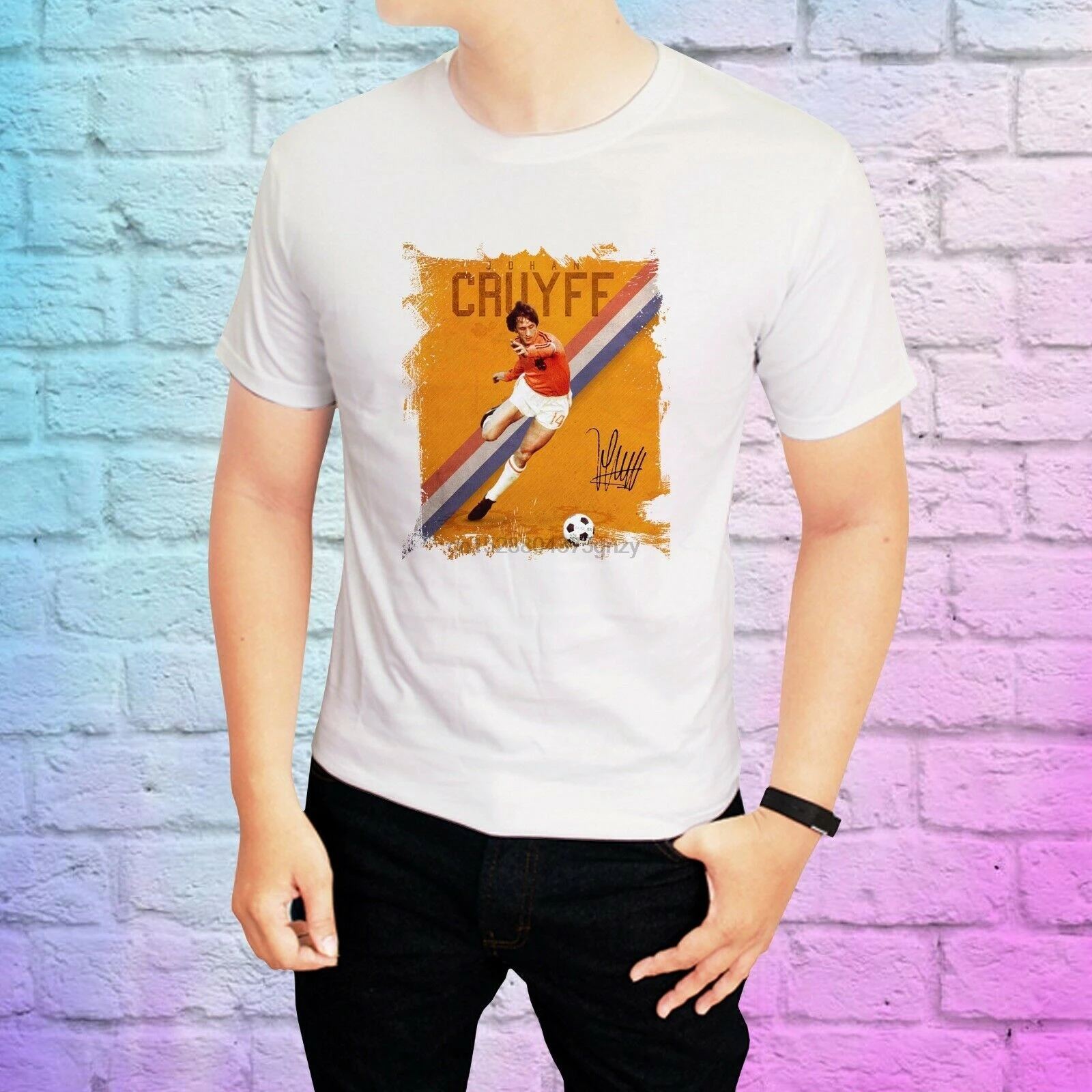Новый Йохан КРОЙФ 14 Ретро Голландия Футбол Плеер Футболка голландский Yohan Ajax
