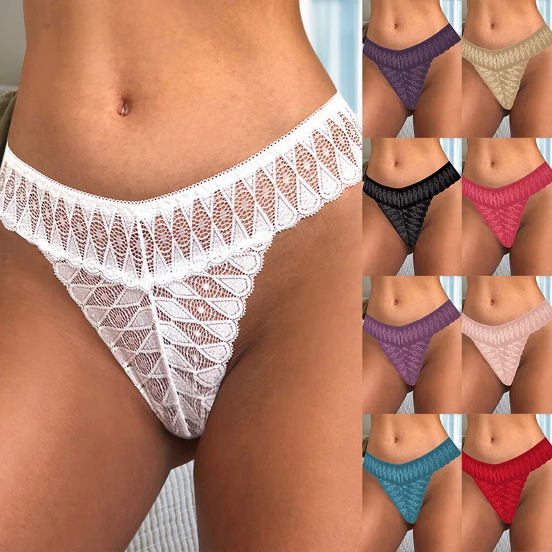 

Women Panties Women Underwear Soft Breathable Lace Sexy Panties Female Transparent Underpants Thong G String Low-Rise Lingerie