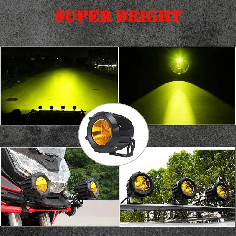 

1 Pair Driving Light Pod LED Light Amber Spot Flood Combo with LED Chips for Jeep Vehicle Truck ATV SUV Motorcycle