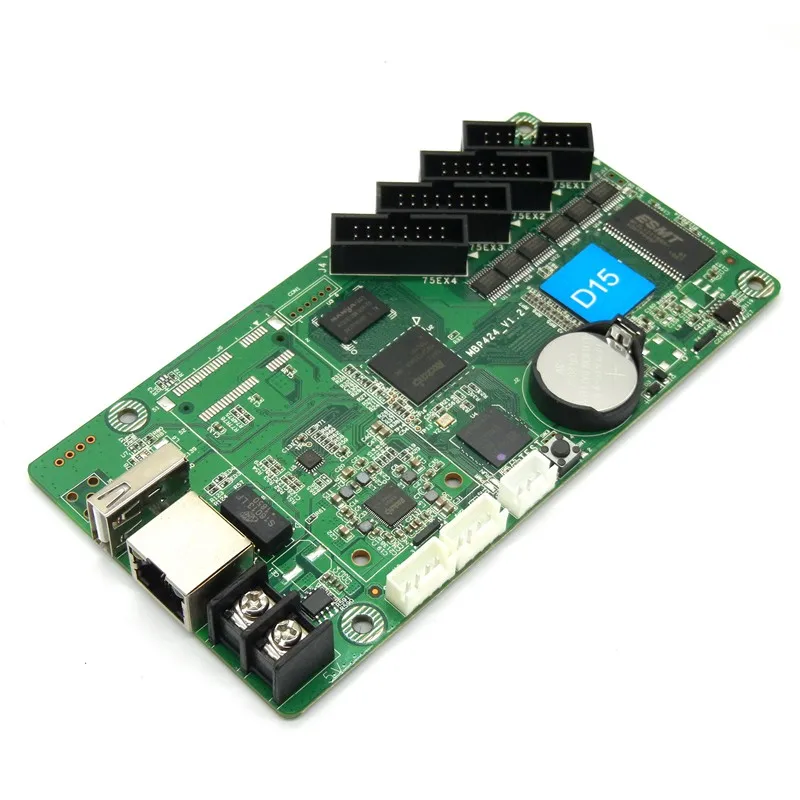 HD-D15 асинхронный USB полноцветный светодиодный контроллер для карты управления видео rgb u-диск светодиодный контроллер 640*64 пикселей экран дисплея 4* hub75E порты