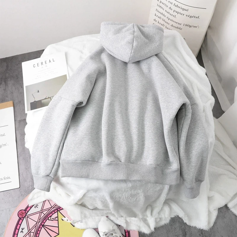 Толстовка Женская флисовая с капюшоном на молнии Осень-зима 2021 | одежда