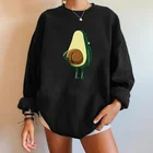 Свитшот женский со спущенным плечом, с принтом авокадо