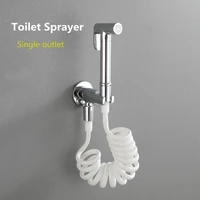 brass toilet bidet sprayer set with 2m hose handheld silver cleaning faucet women bidet anal wash shower accessories