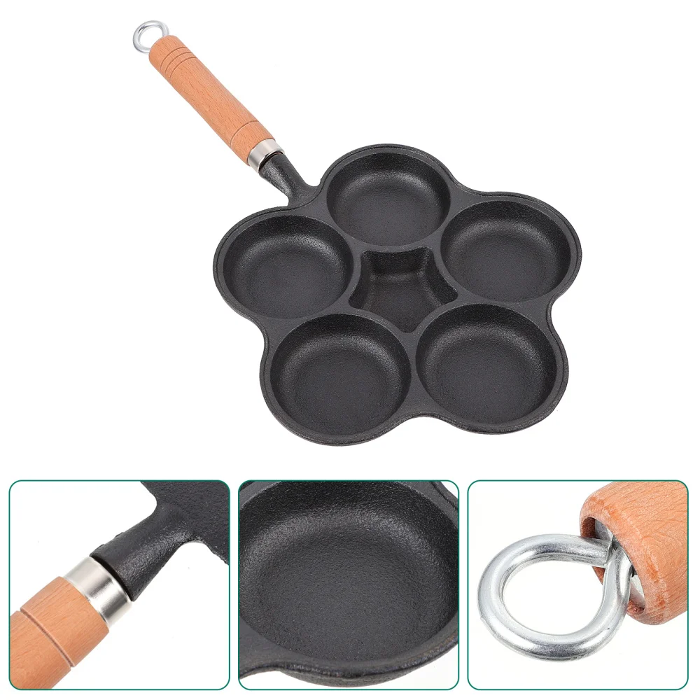 

1pc Kitchen Hamburg Making Mould Five-hole Fried Egg Pan Egg Cooking Tool