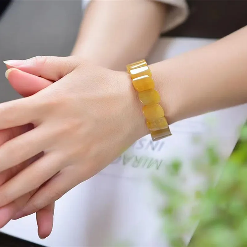 Браслеты из натурального хрусталя браслет со старым топазом для женщин и мужчин