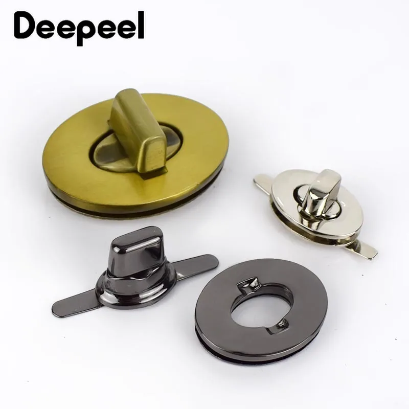 Deepeel 2 набора металлические поворотные замки для сумок застежка сумочки пряжки