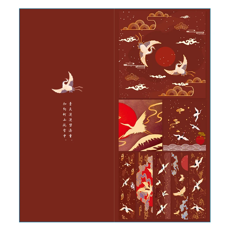 Блокнот в старинном стиле Alliance Crane золотистый липкий маленький блокнот набор