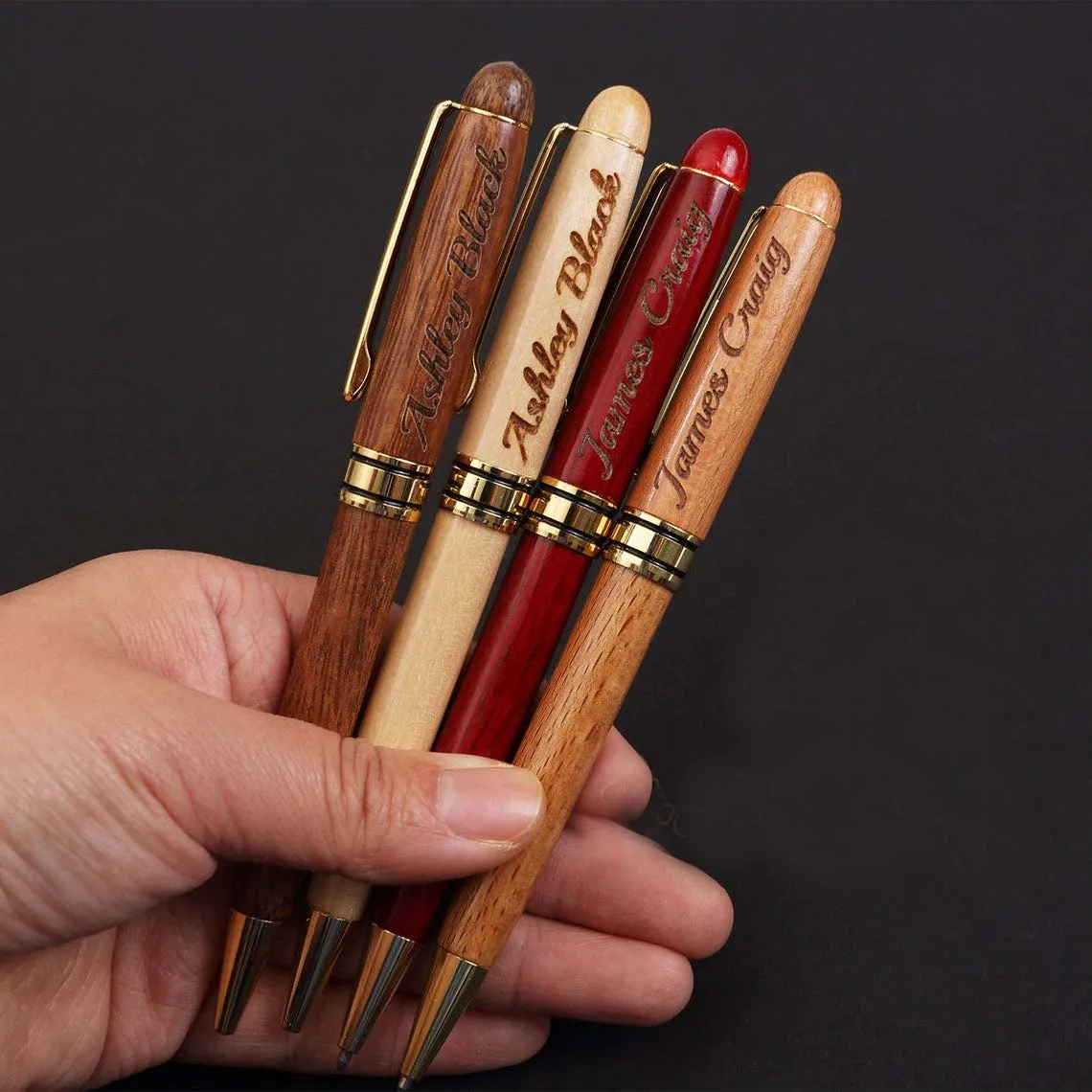 Customizable Wooden Pen Box, Best Man Wooden Pen Box, Personalized Ballpoint Pen, Teacher Gift, Learning Gift，DIY Pen .