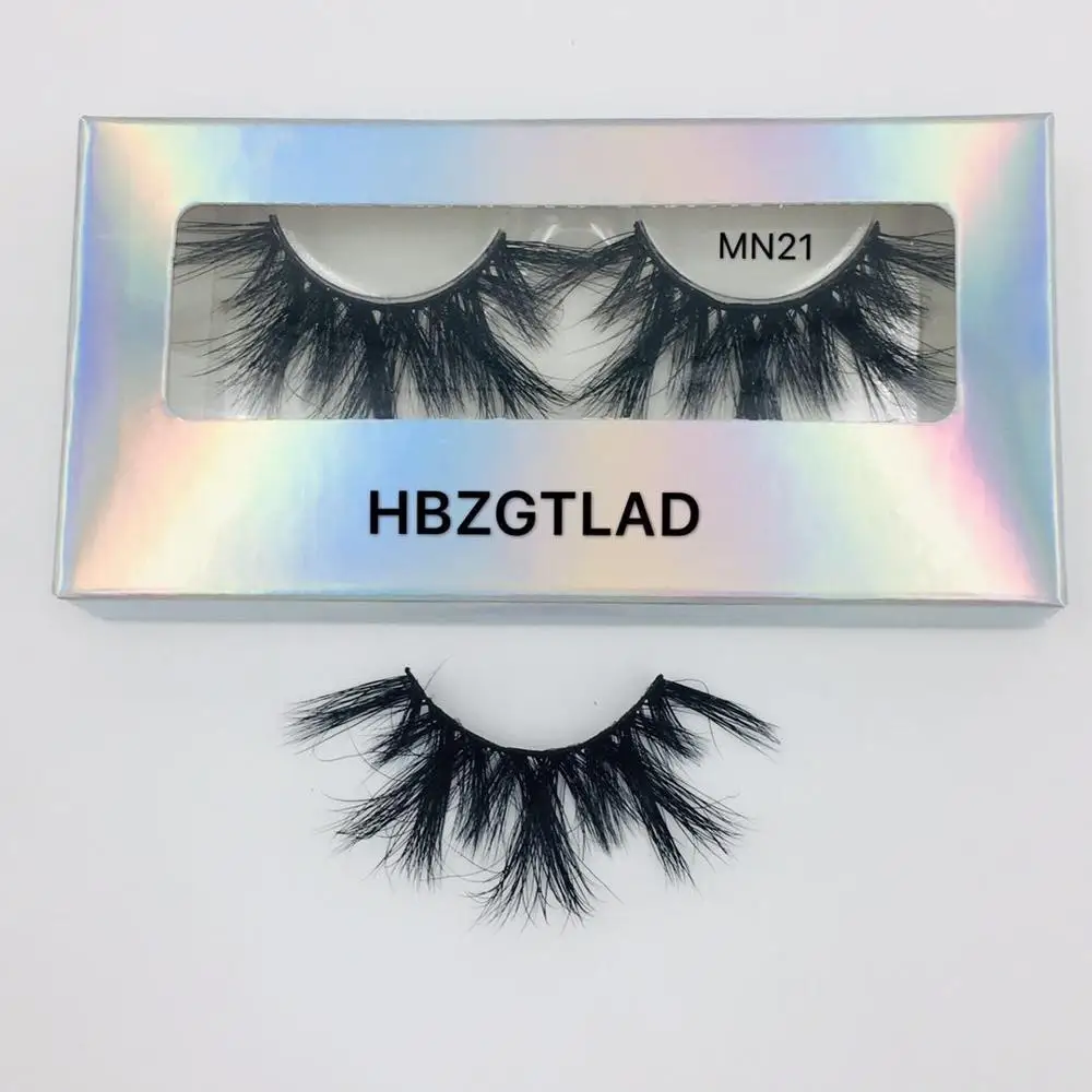 21 Длинные волосы 25 мм ресницы 3D норковые ресницы макияж ручная работа полная полоска норковых ресниц мягкие пушистые ресницы полный объем ресниц - Цвет: 21
