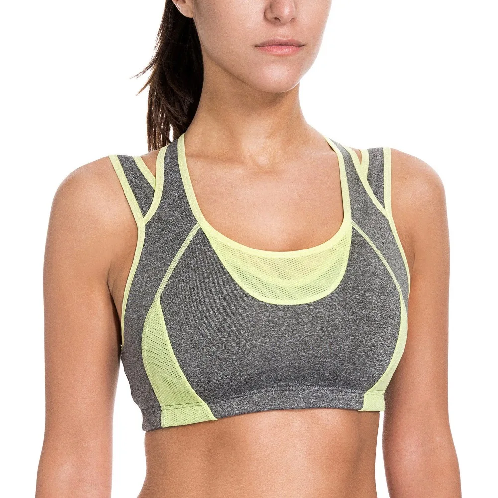 Женский спортивный бюстгальтер на молнии без косточек нижнее белье со средней