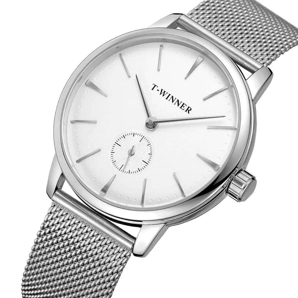 Мужские часы T winner автоматические механические водонепроницаемые подарок
