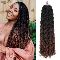 1824synthetic faux locs crochet braids hair wave gypsy locs ombre soft afro curly dreadlocks hair extensions for black women
