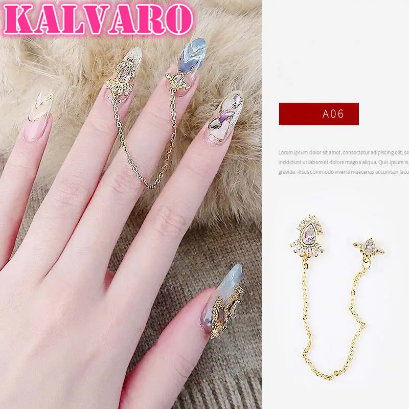 1 шт. подвеска капля с кристаллами на цепочке шармы дизайн ногтей украшения Декор