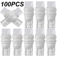 100pcs t10 w5w ceramic 3d led waterproof wedge licence plate lights turn side lamp car reading dome light auto parking bulb 100x