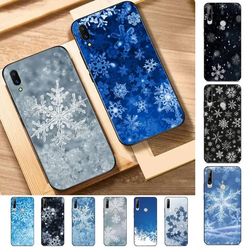 

YNDFCNB Winter Snowflakes Phone Case for Huawei Y 6 9 7 5 8s prime 2019 2018 enjoy 7 plus