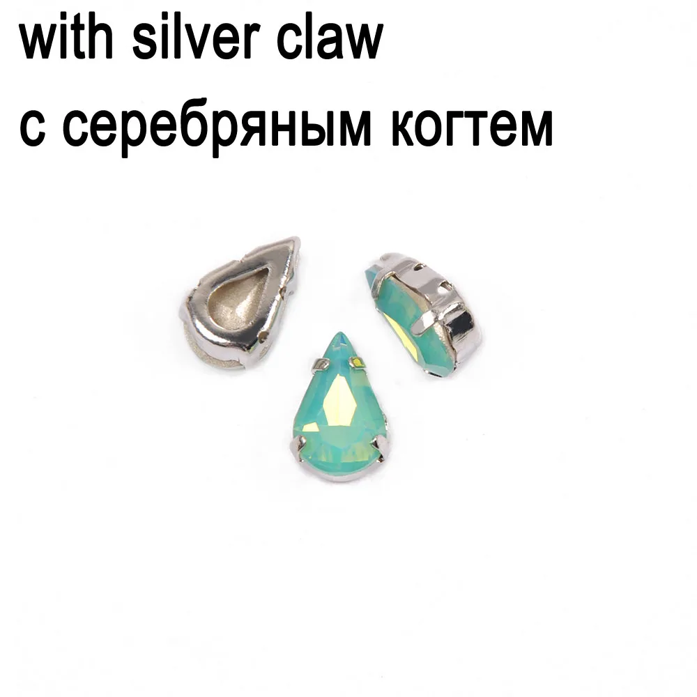 CTPA3bI красочный хрустальный материал для шитья стекла Стразы груша формы алмазные