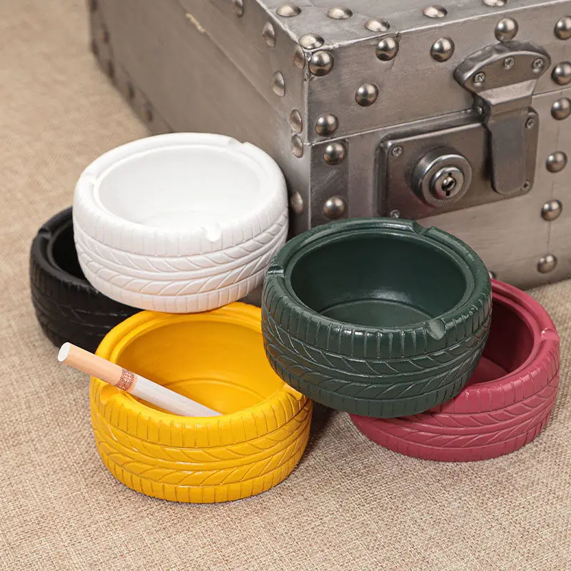 

Retro Tire-shaped Ashtray Creative Home Dining Living Room Office Bar Desktop Decoration Personalized Ashtray