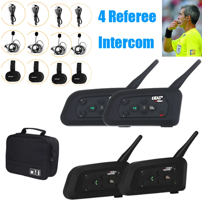 Vnetphone 4 Way футбол рефери домофон гарнитура V4C V6C 1200M полный дуплекс Bluetooth MP3 наушники