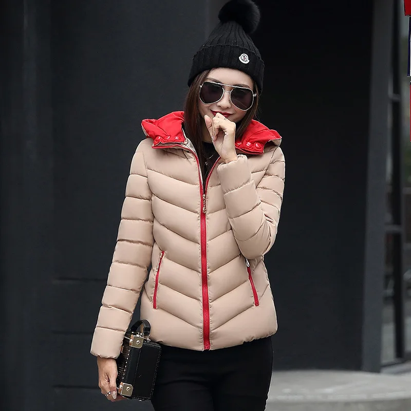

Зимняя женская куртка MLCRIYG, женские парки, толстые теплые пальто с хлопковой подкладкой, короткая верхняя одежда со съемным капюшоном YQ258