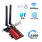 Беспроводной адаптер PCIe Wi-Fi 6 для Intel AX200, 5,1 Мбитс